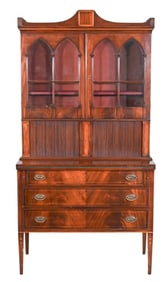 Antique Federal Style Carved Secretary Desk