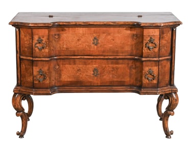 Dutch Carved Marquetry Flip Top Sideboard