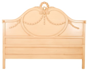 French Provincial Carved Painted Headboard