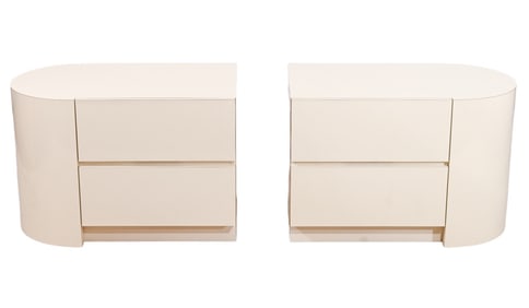 Pair White Westchester Cabinetry Inc. Nightstands