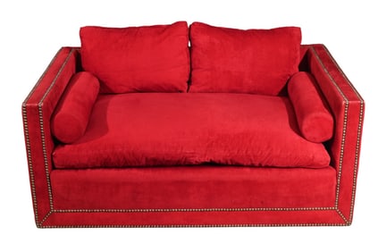 Chestnut Hill Collection Red Velvet Love Seat