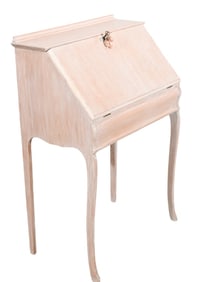 Gustavian Style Carved Slant Front Secretary Desk