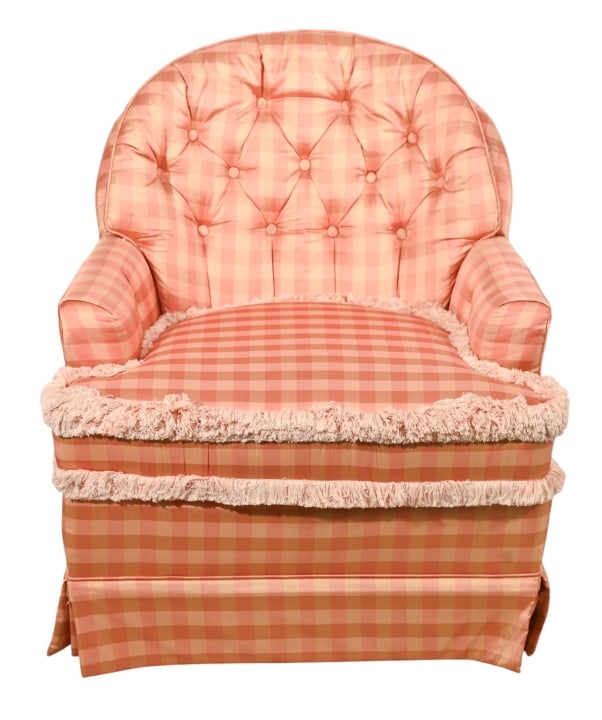 English Woodmark Cottage Lounge Swivel Chair: English Woodmark Cottage Lounge Swivel Chair.Measures 34 inches x 28 inches x 28 inches seat height 18 inches.