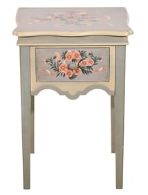Shabby Chic Painted Side Table with Drawer