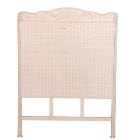 Hand Carved Wicker Headboard