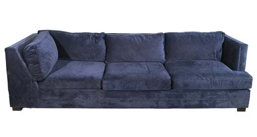 Mitchell Gold + Bob William Blue Velour Sectional