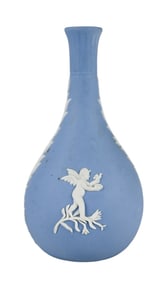 20th Century  Blue and White Wedgwood Bud Vase
