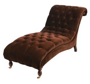 MC Chesterfield Style Upholstered Lounge Chair