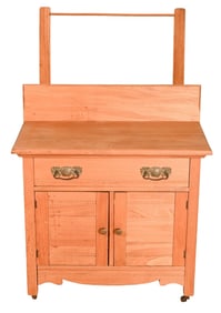 Antique Pine Washstand  Cabinet