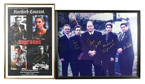 2 Autographed Sopranos Posters