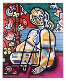 Piotr Sujka Signed Acrylic Expressionist Painting