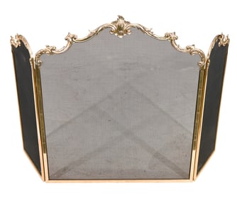 Rococo Gilt & Mesh Folding Fireplace Screen