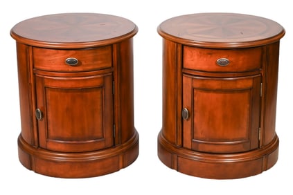 Pair Universal Furniture Drum Table Side Chairs