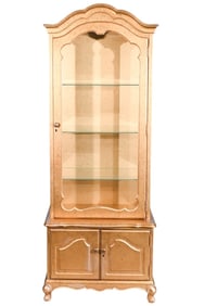 Late 19th Century Carved Painted Glass Cabinet