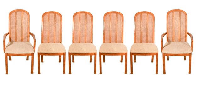 Campaign Style Drexel Heritage Cane Back Chairs