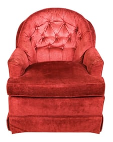 Woodmark Cabernet Color Suede Swivel Lounge Chair