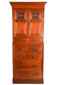 French Provincial Carved Entertainment Cabinet