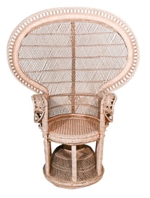 Wicker Rattan Emmanuelle Peacock Chair