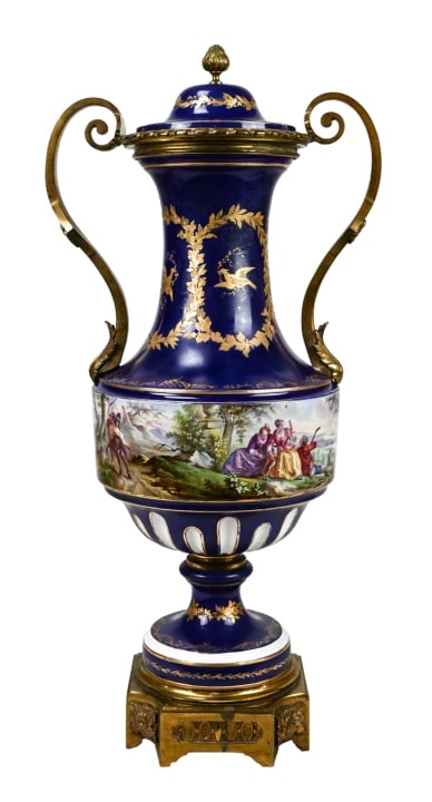 Antique Sevres Porcelain & Ormolu Table Urn (1 of 9)