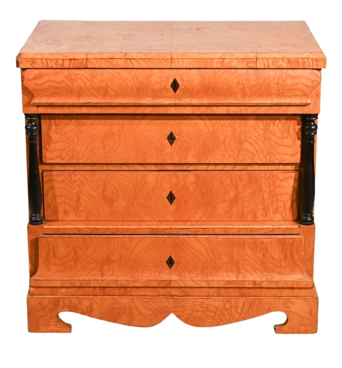 Antique Swedish Biedermeier Birch Dresser (1 of 11)