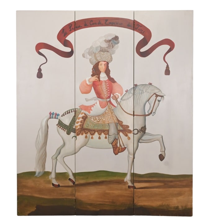 Renaissance Revival Style Hand Painted Room Screen (1 of 12)