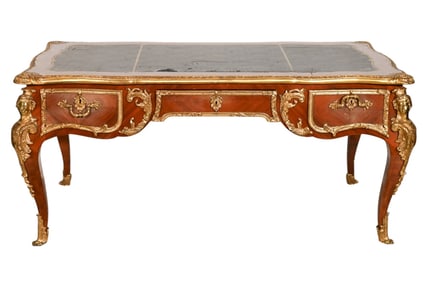 Late 19th C. Louis XV Style Gilt Bronze Bureau