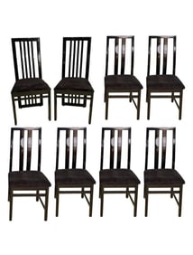 Mid Century Italian Designer Slat Back Chairs
