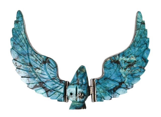 5" Articulated Eagle Necklace Turquoise Pendant (1 of 12)