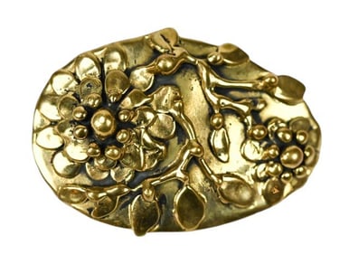 Stephen Burr 1977 Signed Brass Belt Buckle