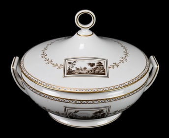 Richard Ginori Fiesole Porcelain Compote with Lid