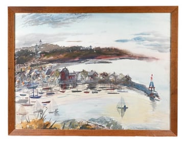 M. L. Radoslovich Signed Watercolor Painting Coast