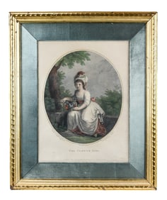 18th C Engraving Boydell & Spilsbury Flower Girl