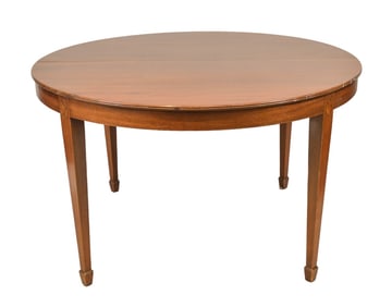 Vintage Art Nouveau Round Wooden Dining Table