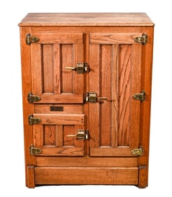 Antique Oak Ice Box Chest