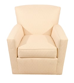 Ethan Allen MC Custom Upholstered Swivel Armchair
