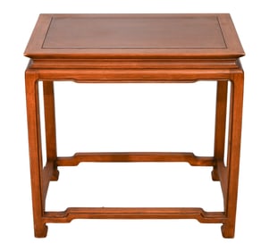 Oriental Style Hand Carved Square Side Table