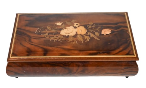 Vintage Reuge Italian Carved Music Box Laras Theme