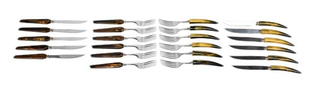 Vintage Sheffield Bakelite Handle Utensils Horn