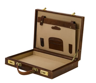 Vintage Aldo Tramontano Napoli Leather Briefcase