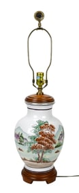 Bob Timberlake Signed Porcelain Urn Table Lamp