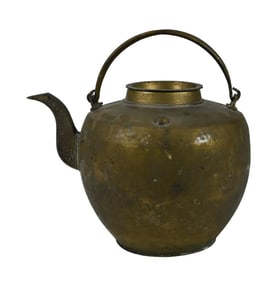 Antique Brass Asian Tea Pot