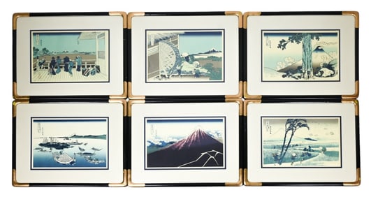 6 Katsushika Hokusai Pictures Non-Woven Fabric