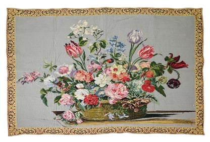 Machine Made Tapestry Still Life Hanging Panel