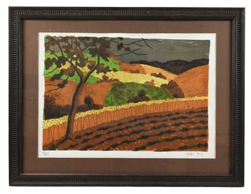 Andre Even Signed Lithograph Fall Scenery w COA