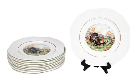 Cuthbertson England Porcelain DinnerPlates Autumn