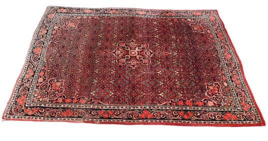 Antique Hand Knotted Oriental Wool Carpet