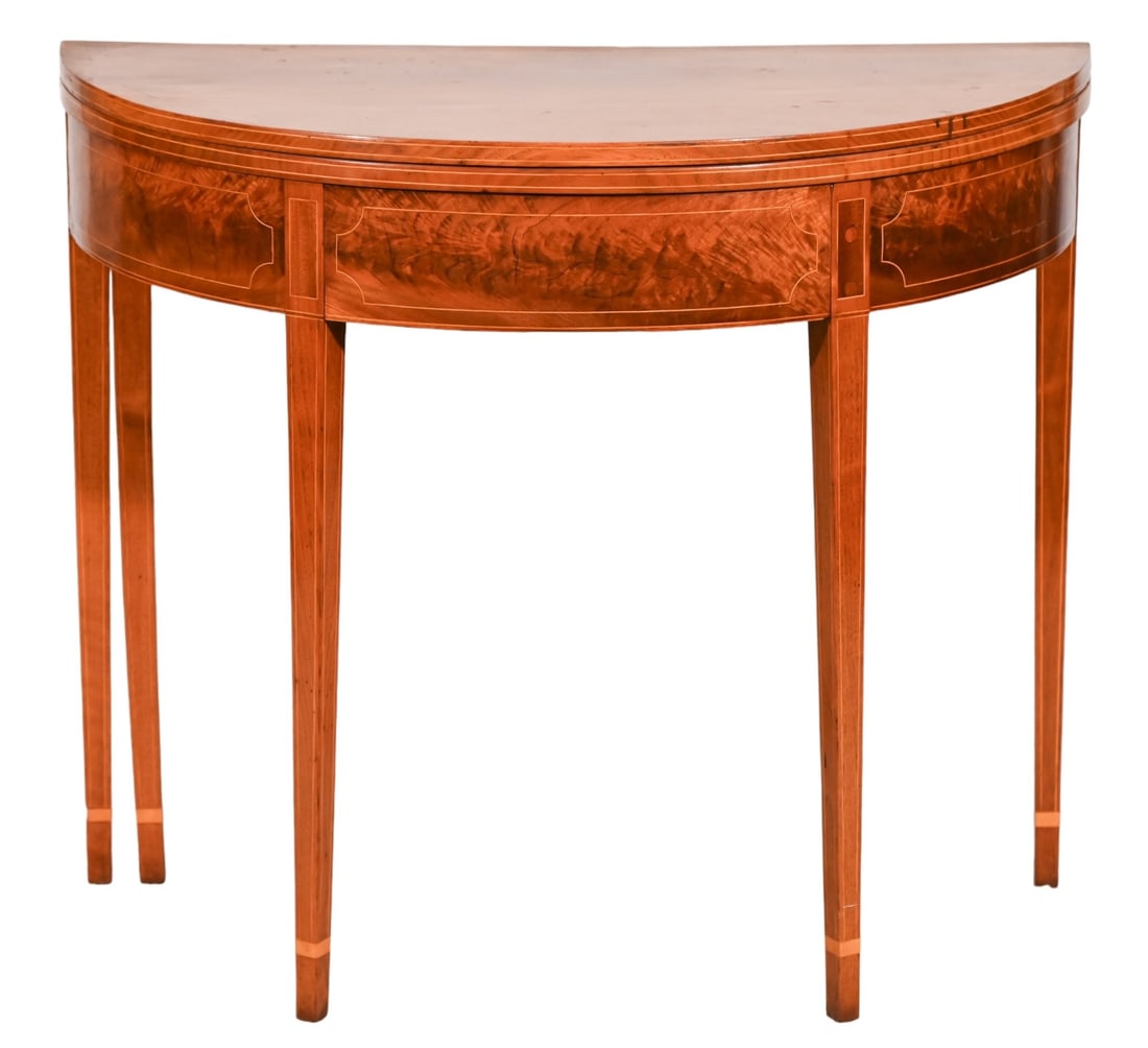 George III Style Satin Wood Game Table (1 of 10)