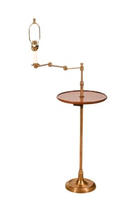 Harcourt Swing Arm Floor Lamp with Round Table