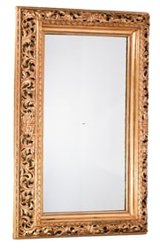 Regency Style Heavily Carved Gilt Floor Mirror