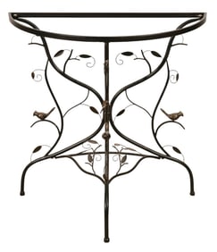 Vintage Perched Bird & Brach Cast Iron Table Base